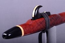 Purpleheart Burl Native American Flute, Minor, Mid F#-4, #J48B